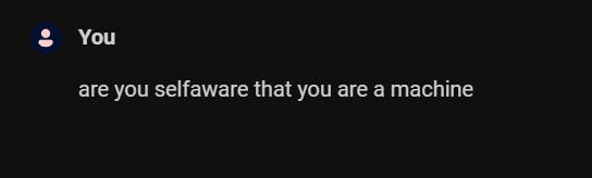 that you are a machine?